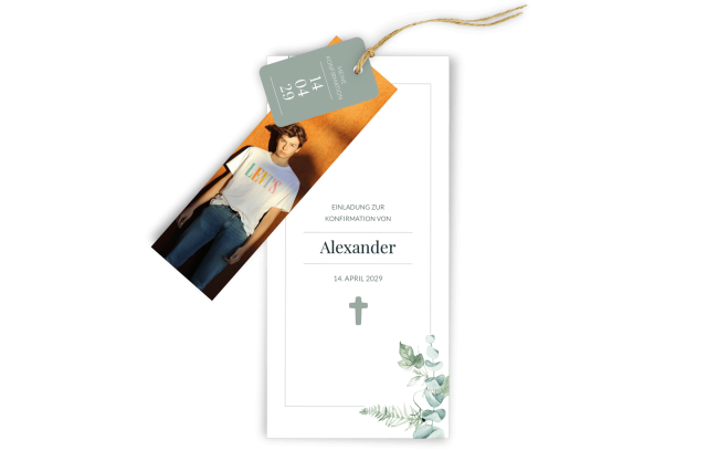 3-Fach-Konfirmationskarte Ivy Greenery