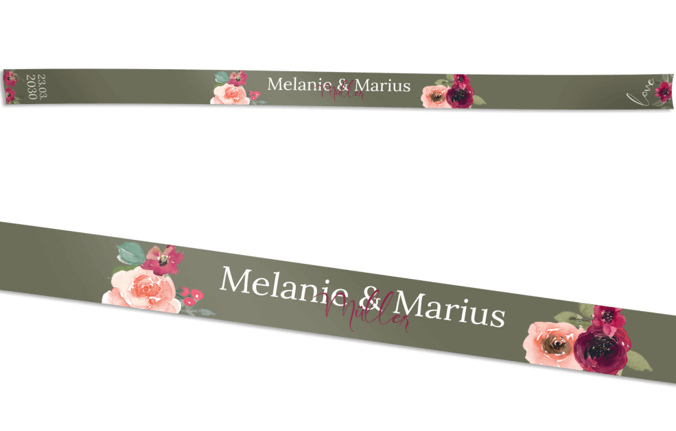 Hochzeitsarmband Aquarellblumen