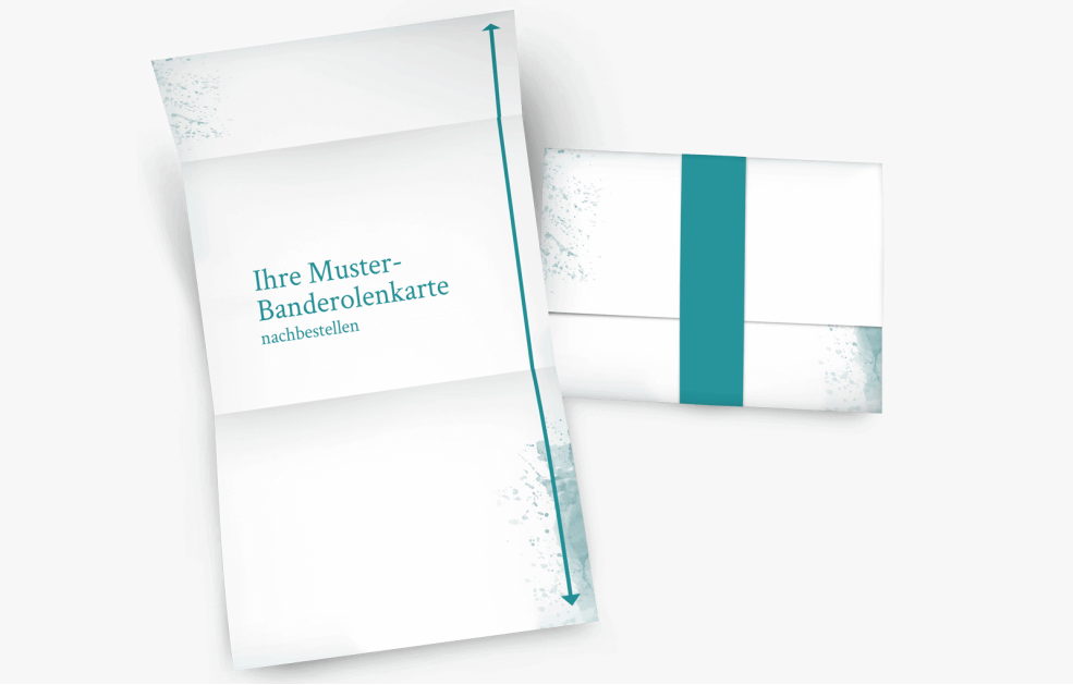 Musternachbestellung Einladung mit Banderole