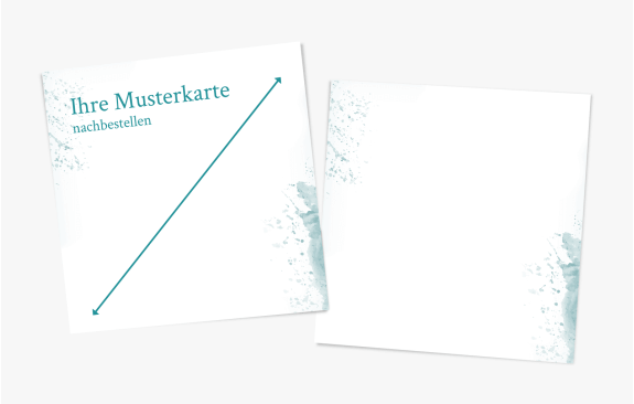 Musternachbestellung Quadratische Karte