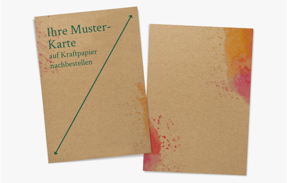 Musternachbestellung Kraftpapier-Karte (Quer- oder Hochformat)