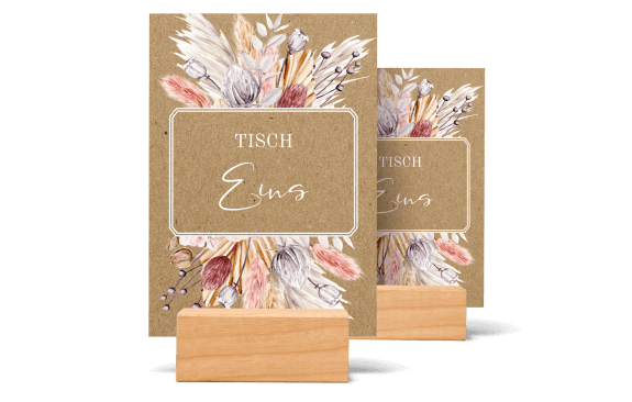 Tischnummern Boho-HerzensKraft