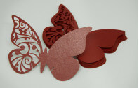 Hochzeits-Tischkarten „Schmetterling“– Rot (25 Stück)