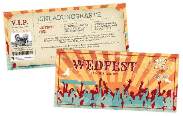 Festivalticket Einladung