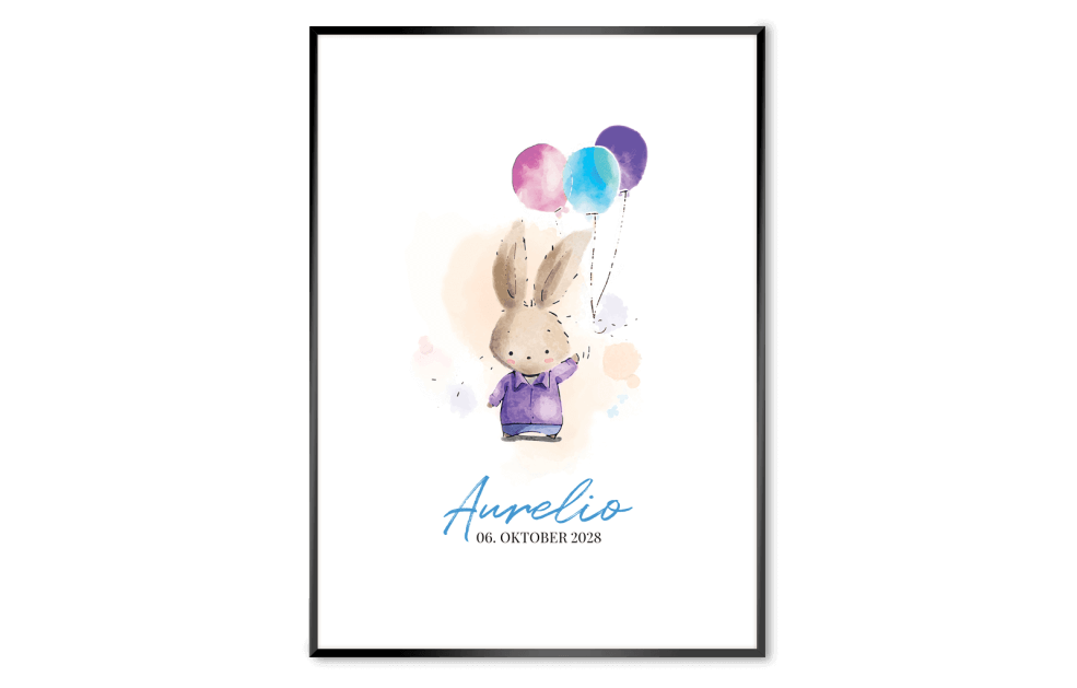 Babyposter - Hasenpfote