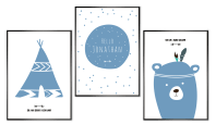 Indie – Geburtsposter-Set
