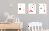 Babyschnur – Geburtsposter-Set
