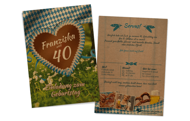 Oktoberfest Kraftpapier Einladung