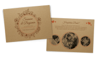 Die perfekte Vintage-Dankeskarte auf Kraftpapier