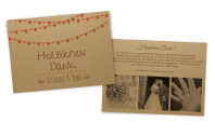 Druck auf Kraftpapier – Dankeskarte mit Lampions