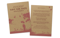 Einladungskarte auf Kraftpapier „Lovestory“