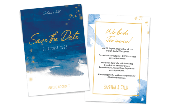 Save the Date Karte - Aquarell