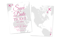 Save the Date Karte - Hochzeitsticket