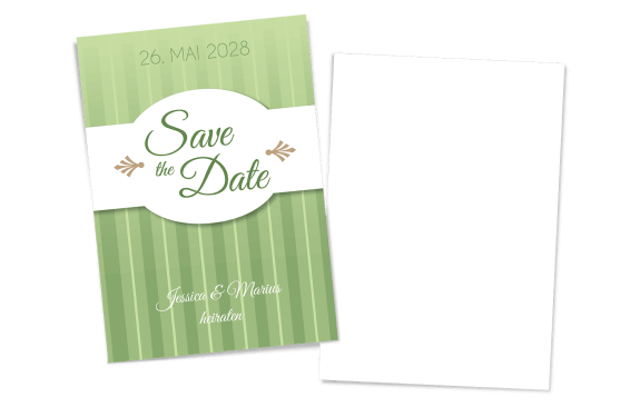 Save the Date Karte - Grüntöne