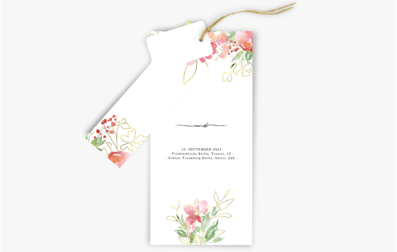 3-Fach-Hochzeitskarte - Flowers of Love