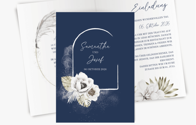 Hochzeitseinladung – White Bouquet