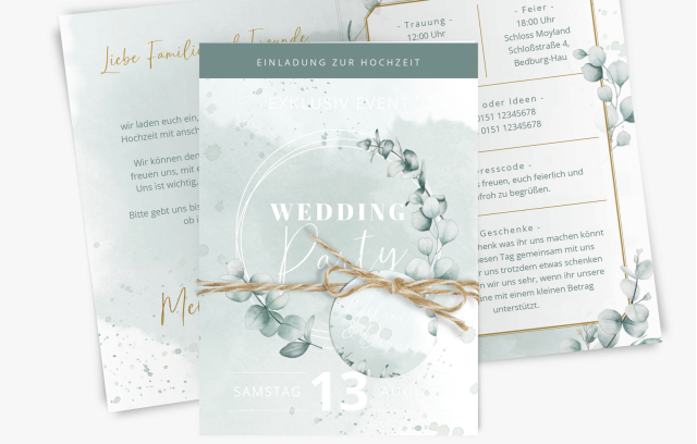 Hochzeitseinladung - Greenery Wedding