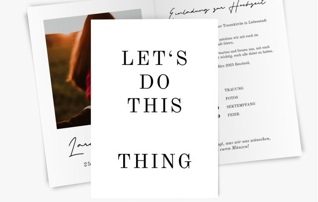 Hochzeitseinladung - Let's Do