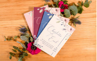 Hochzeitseinladung Loveline als Klappkarte