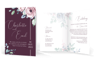 Hochzeitseinladung Loveline als Klappkarte