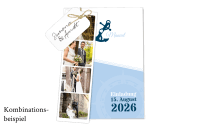 Hochzeitseinladung Blautöne Maritim