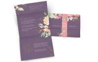 Hochzeitseinladung Flowers of Love mit Banderole