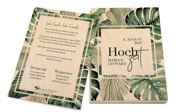 Tropical Holzkarten 