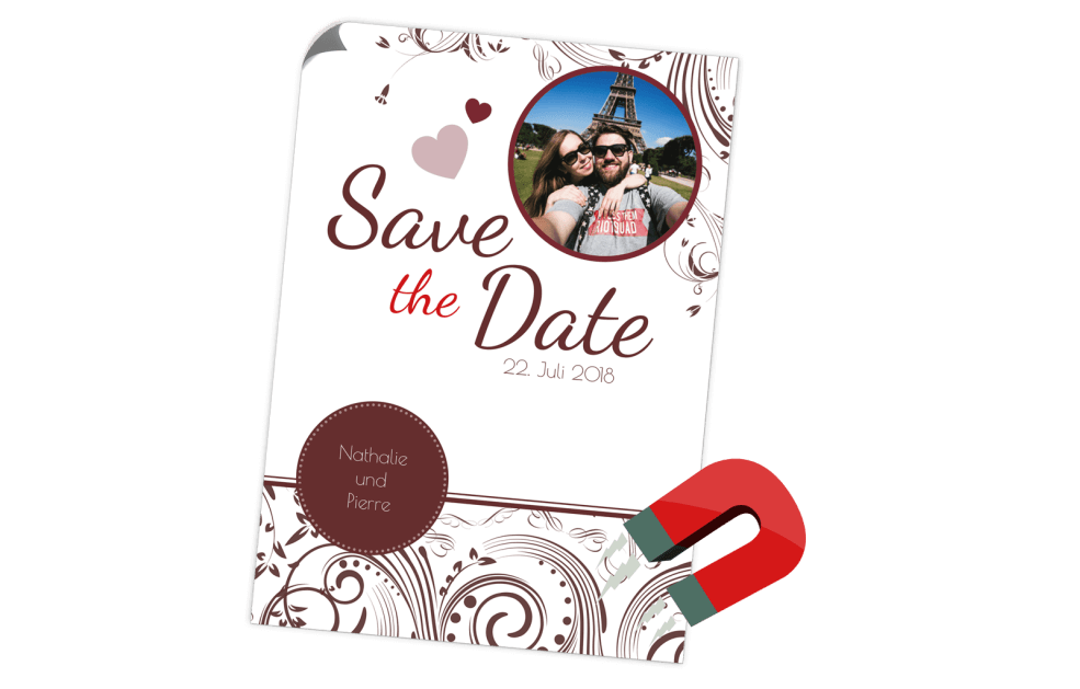 Edel Save the Date Magnetkarte 