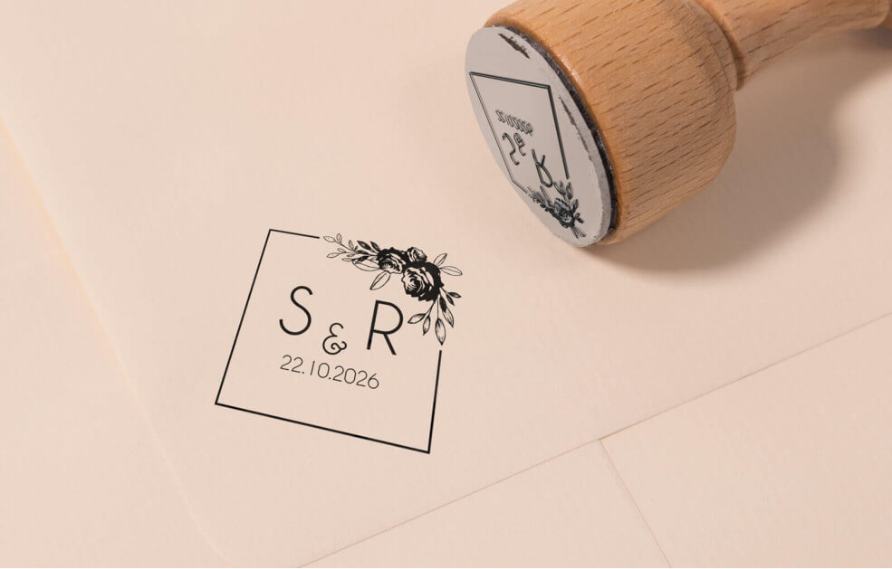 Stempel - Floral Quadrat
