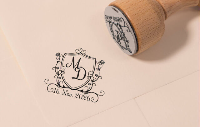 Stempel - Elegantes Wappen Hochzeit