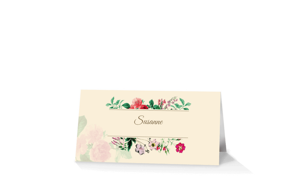 Tischkarten Vintage "Weddingtimeline"