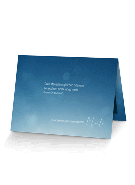 Trauerkarte „Sternenhimmel“ Danksagung