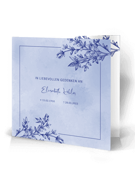 Trauer-Einladung „Watercolour“