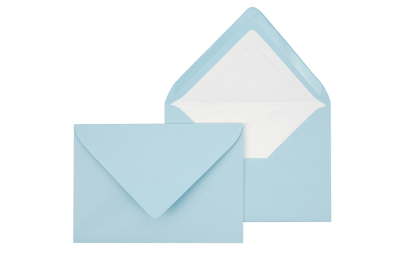 Briefumschlag Hellblau B6 - für Einladungskarten