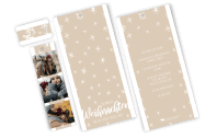 3-Fach-Weihnachtskarte Schneeflocken