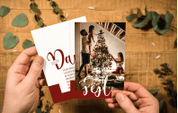 Acrylglas Weihnachtskarte | Danke