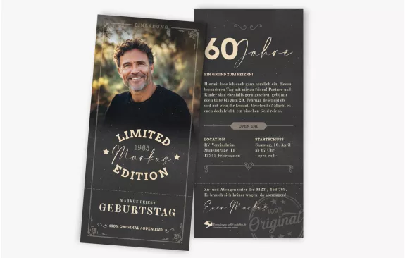 Geburtstagseinladung Limited Edition Geburtstagseinladung Limited Edition